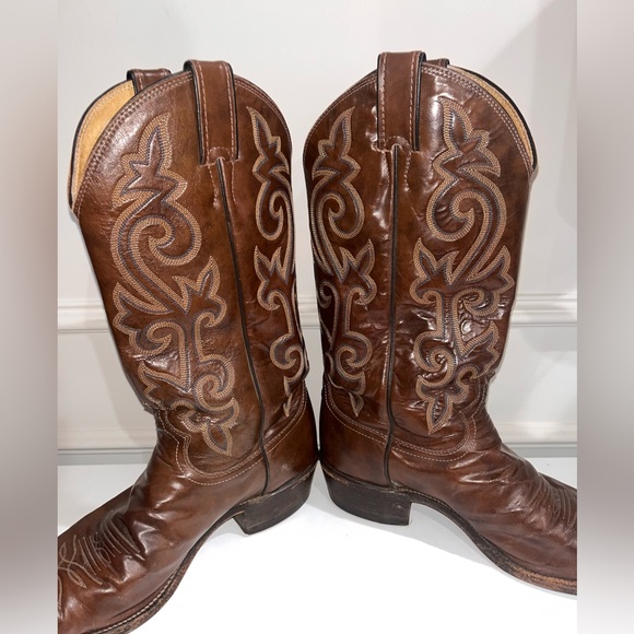 Justin Brown Cowboy Boots - Picture 5 of 8